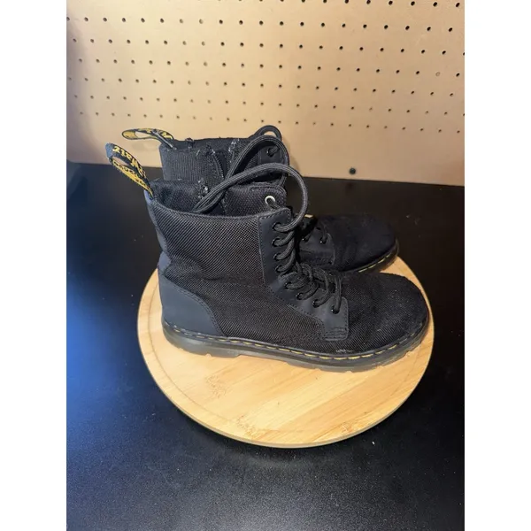 Dr. Martens COMBS Y Black Lace‎ Up/Zip Ankle Boots Men's 5 Women's Size 6 - Image 5