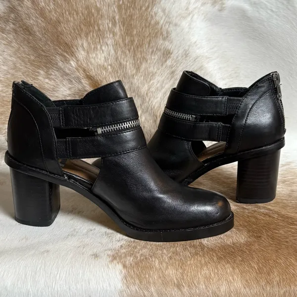 Dolce Vita Buckle Black Leather Biker Bootie Size 8 A22‎ - Image 9