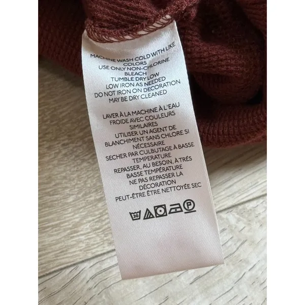 NWOT Free People We The Free REVOLVE All Nighter Tee red jasper waffleknit sz XL - Image 8