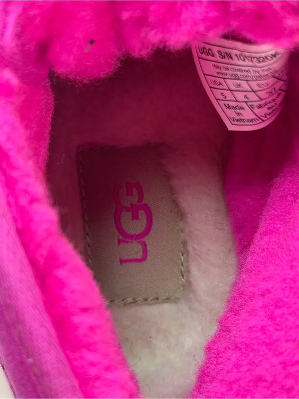 UGG Neumel Boots Women Size 5 Pink Suede Shearling Lined Chukka Cozy - Image 8