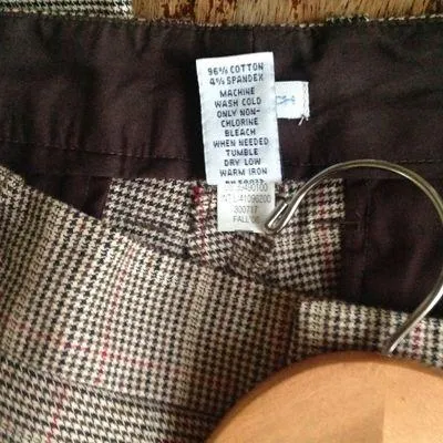 Gap Vintage Y2K Stretch Glen Plaid Flare Cuffed Trousers - Sz 6 - Image 6