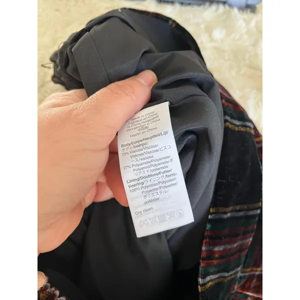 J.Crew Tartan Plaid Velvet Ankle‎ Pants Holiday Career Size 4 - Image 6