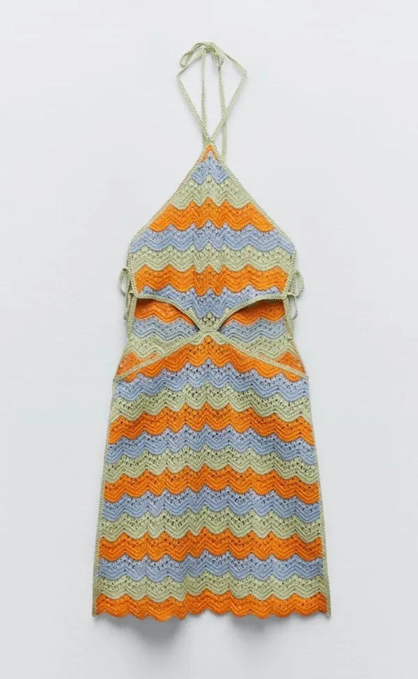 ZARA Cut Out Crotchet Dress - Image 9