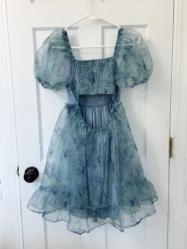 Altar'd State blue floral mini dress S - Image 8