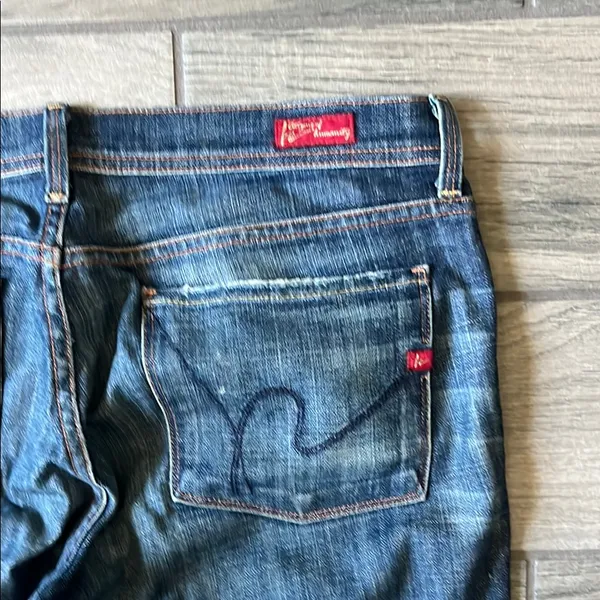 Citizens Of Humanity Blue Flare Wide Leg Jeans - Image 4