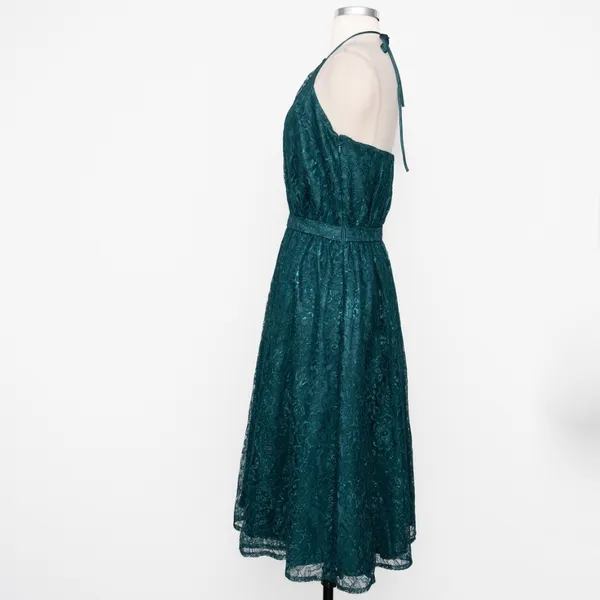 Dress‎ the Population. New! Green Lace Halter Midi Dress. - Image 6