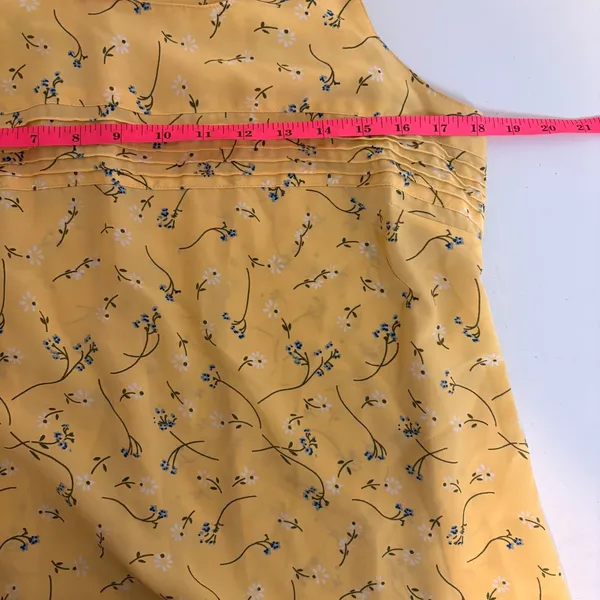 Motherhood Ditsy Floral Yellow Long Maxi Dress Sleeveless Dress Cottagecore Spring Small‎ - Image 5