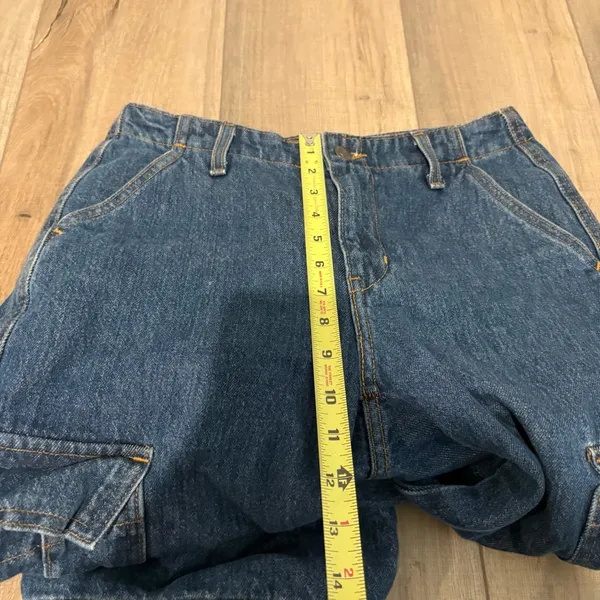 Levis 94 Baggy cotton‎ cinch Jeans Womens Blue Denim Cargo Pockets Size 23 - Image 10