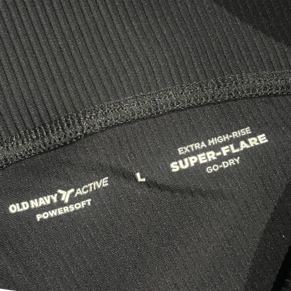 Old Navy Active Super Flare Pants Rib PowerSoft High Rise Size Large Activewear - Image 2