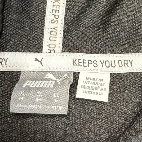 Puma Women's Black Pullover "Keeps You‎ Dry" Cropped Hoodie Sz. M Long Sleeves - Image 7