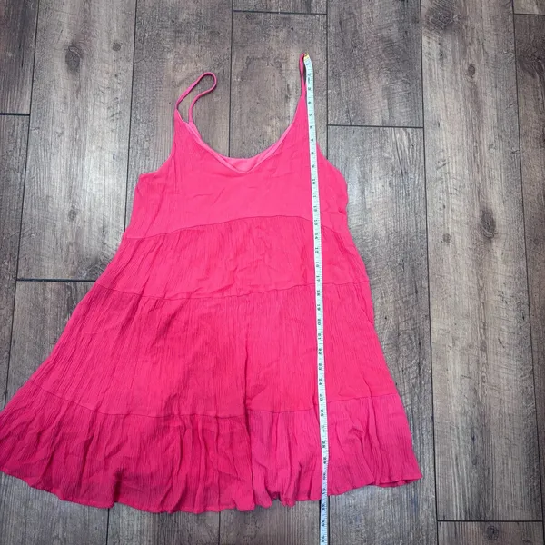 Altar'd State Coral Tiered Mini Dress Women's XS Boho Babydoll Sundress Summer - Image 7