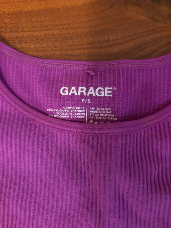 Garage Crop High Neck Top Ribbed - Image 2