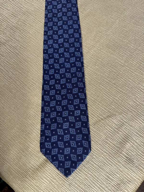 Brooks Brothers Men’s Tie Navy Blue Geometric Makers and Merchants 59.5” - Image 13
