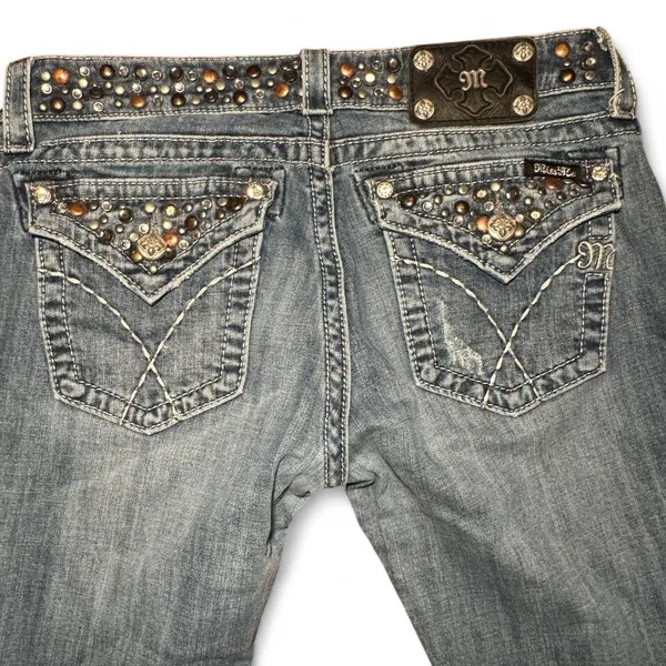 Miss Me Jeans Women’s Size 29 Bootcut JW4288B31 Bling Studded Flap Pockets - Image 5