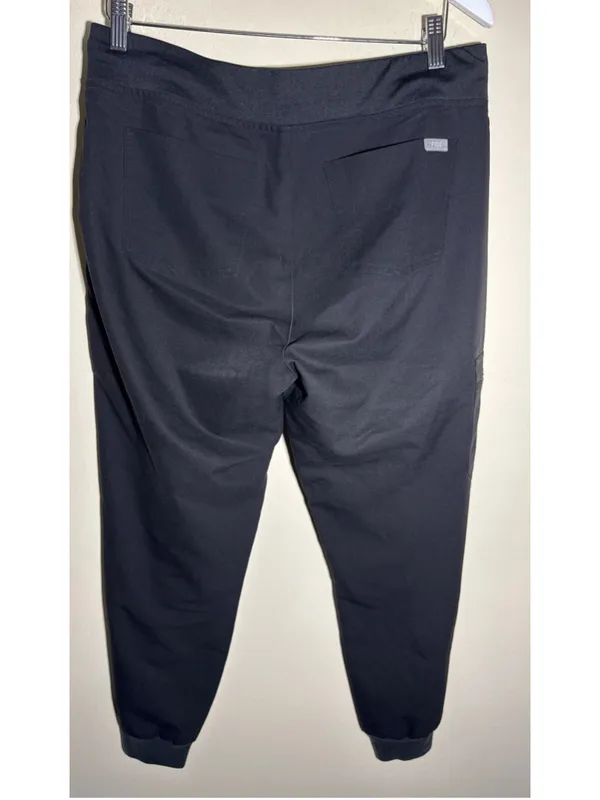 FIGS Jogger Scrub Pants Black with Grey Drawstring 27” inseam - Image 3