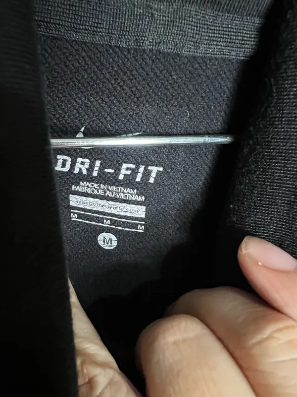 Nike Dri-Fit Black Funnel‎ Cowl Neck Athletic Sweater - Image 3