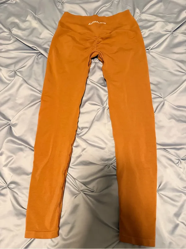 Alphalete Orange High-Waist Leggings - Image 2