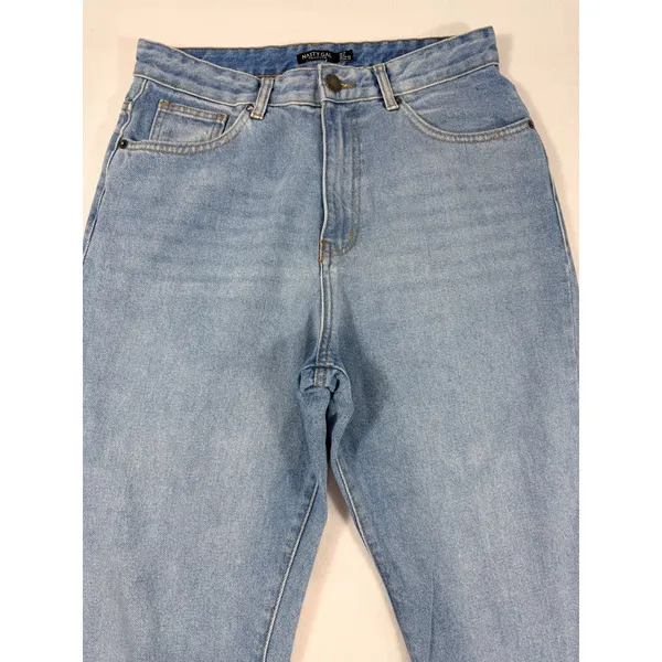 Nasty Gal Jeans Women 8 Blue Straight Leg Organic Cotton Denim High Rise - Image 15