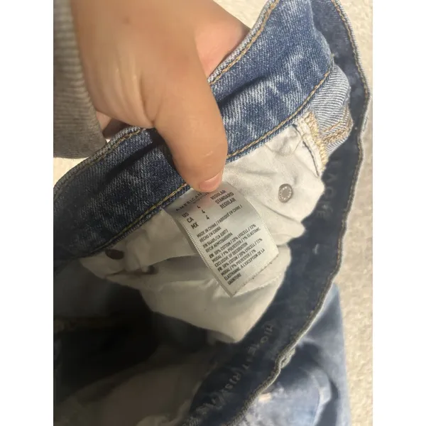 American Eagle Highest Rise 90s Boyfriend Jeans Womens 4 Reg Blue‎ Distressed - Image 7