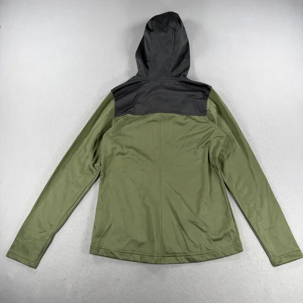 The North Face Womens Colorblock Full Zip Hoodie Olive Green Black Small NWT - Image 7