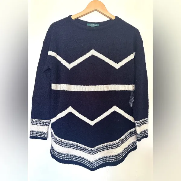 Ralph Lauren Wool‎ Tunic | Sweater | Ss XS | Southwestern Chevron Blanket New - Image 8