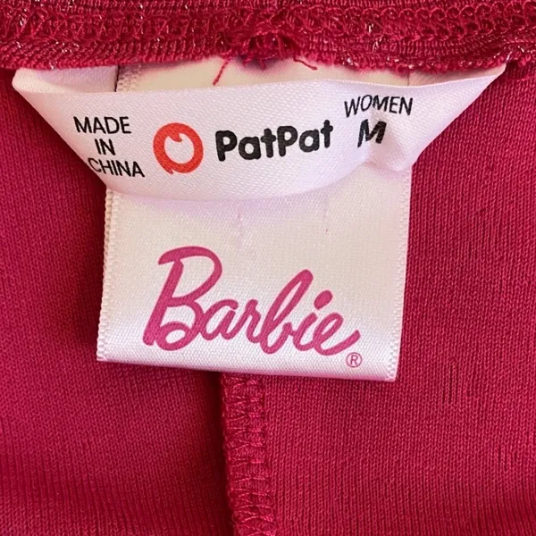 Barbie Pink Glitter Dolman‎ Sleeve Cinched Waist Mini Dress Womens Medium - Image 6
