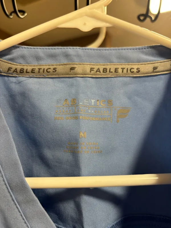 Fabletics Scrub Top Medium Ceil Blue - Image 2