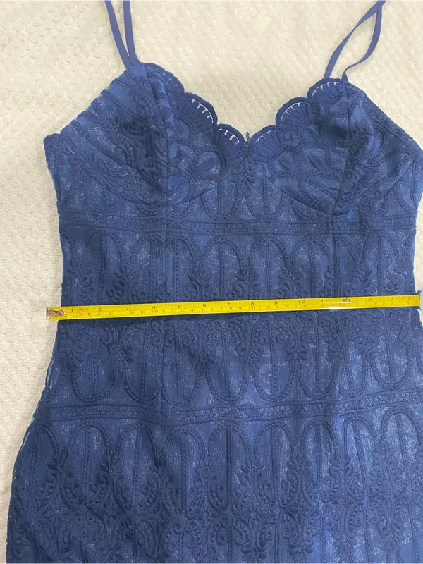 LULUS Lace Slip Dress in Navy Blue - Women's Elegant Spaghetti Strap - Image 4
