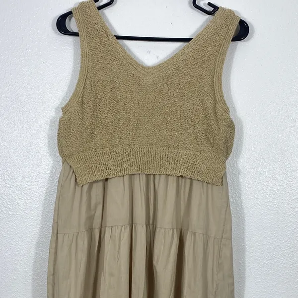 Versona Cream Tiered Midi Skirt Size S 100% Cottow - Image 7