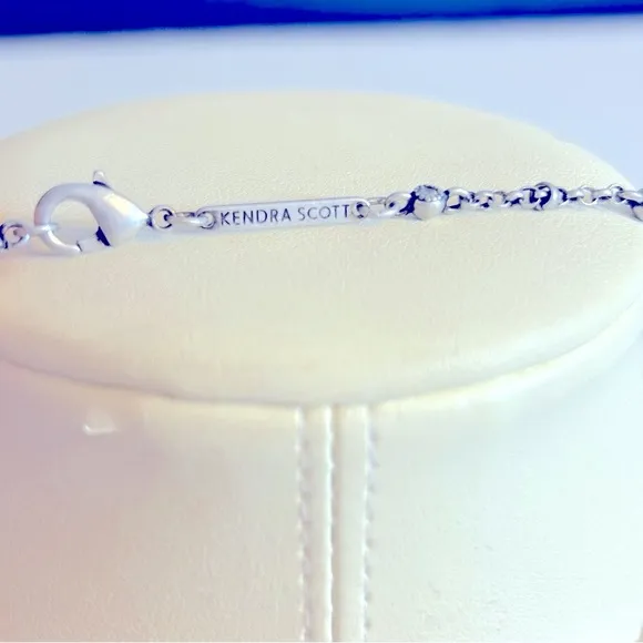 Kendra Scott Antique Silver Crystal Single‎ Strand Satellite Necklace - Image 4