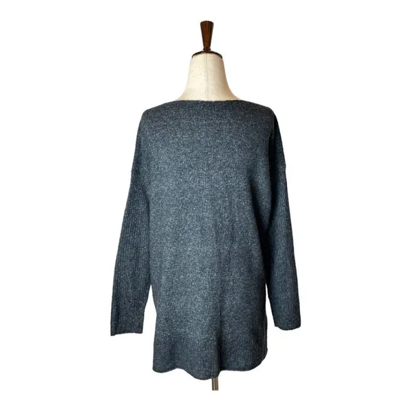 Abercrombie & Fitch Gray Boat Neck Pocket Front‎ Pullover Tunic Sweater Size S - Image 3