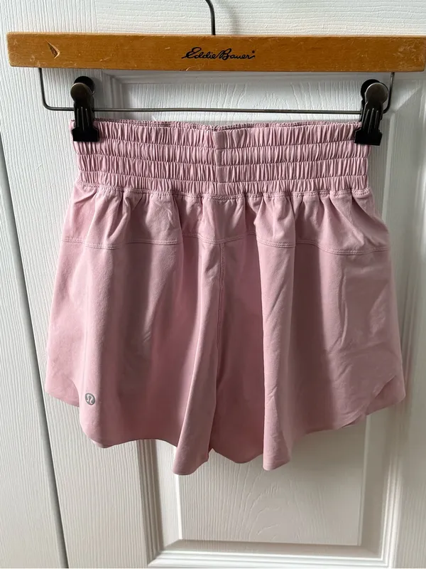 Lululemon Shake It Out High Rise Running Shorts in Pink Pearl - Image 3