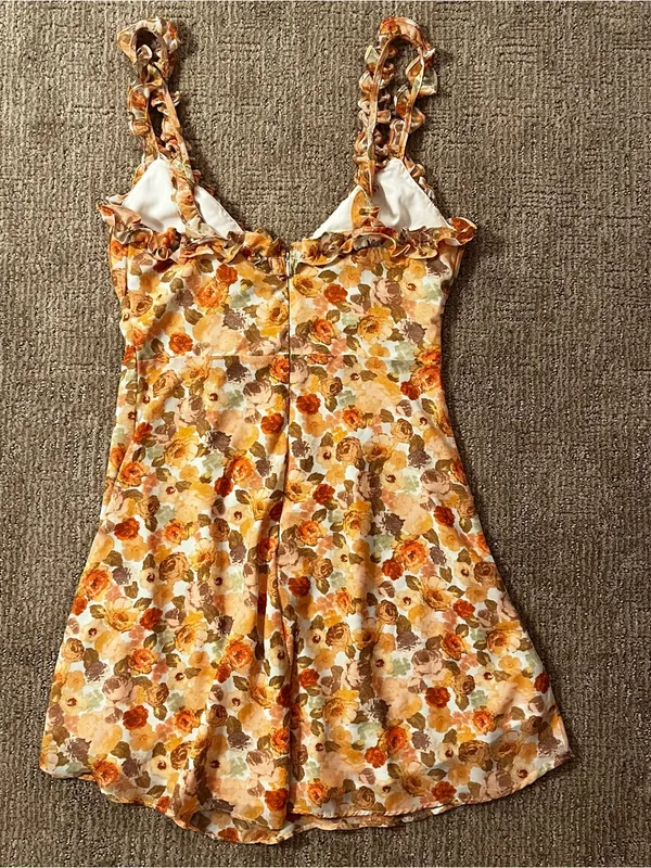 Beginning Boutique Yellow and Orange Floral Dress - Image 5