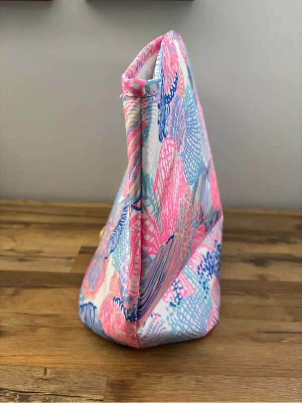 Lilly Pulitzer Roar of the Seas Cooler Tote Bag Seashell Pattern Pink Blue NEW - Image 4