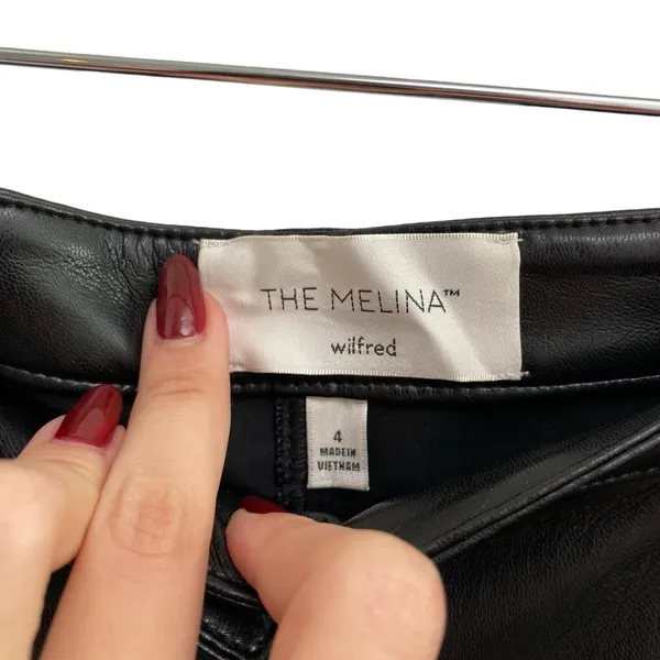 Aritzia The Melina Pant Vegan Leather In Black Size US 4 - Image 14