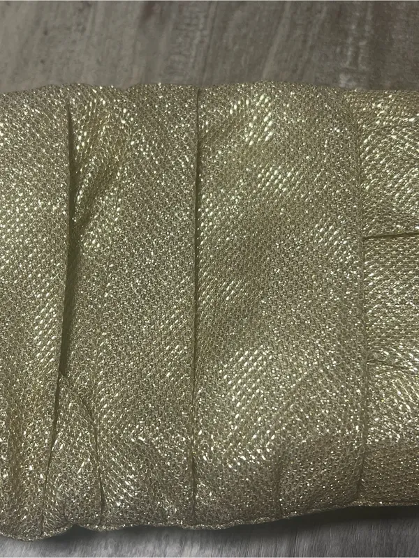 Apt 9 Gold Metallic Pleated Evening Clutch Bag Wristlet Purse - Image 2