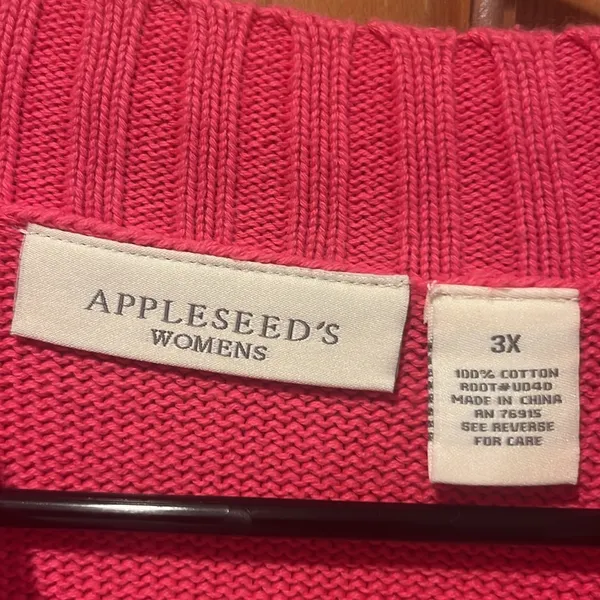 Appleseed’s women’s plus size short sleeve sweater size 3X . - Image 2