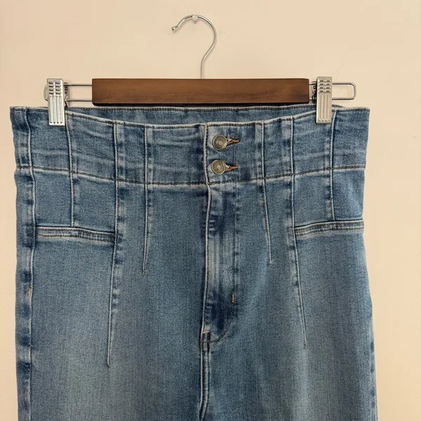 We the Free Jayde Flare Jeans High Rise Flare Leg Boho‎ Denim Jeans Size 30 - Image 5