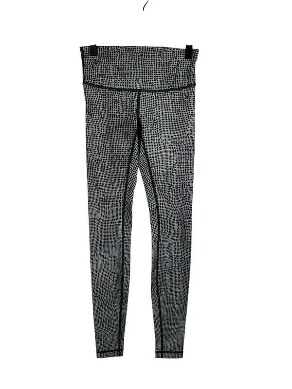 Lululemon Wunder Under Pant III Fall Net White Black‎ Leggings Size 2 - Image 3