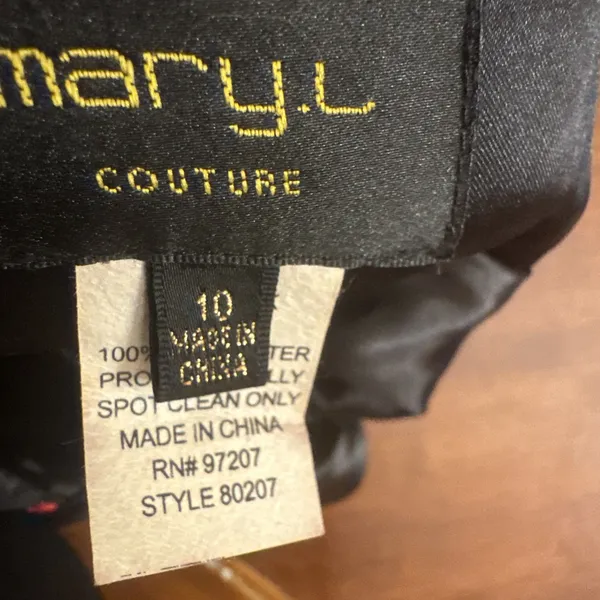 MARY L COUTURE Beads Halter print Dress Sz 10 Yellow Multi 100% SILK - Image 14