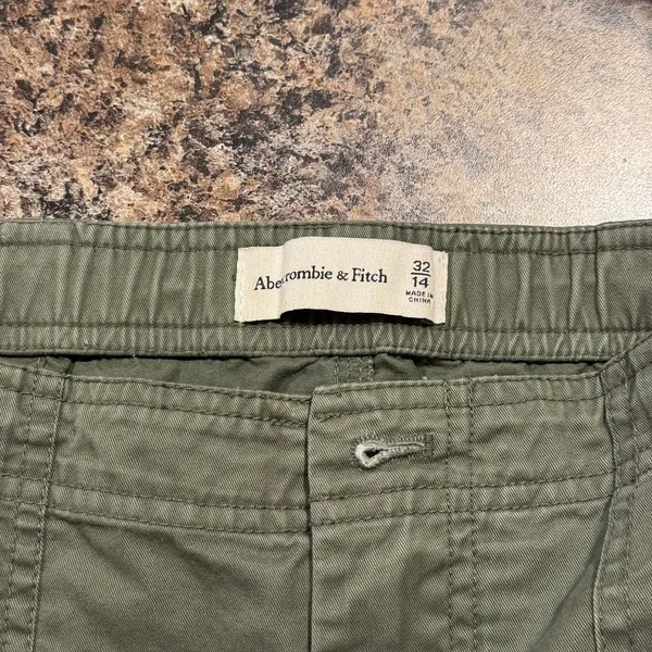 Abercrombie Cargo Pants Green Utility Hiking Outdoor Workwear Gorpcore 14 32 - Image 2