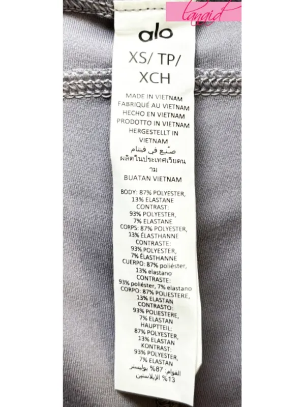 Alo Alosoft High Waist Head Start Leggings Fog Hi-Rise Waisted Ribbed Tights XS - Image 12
