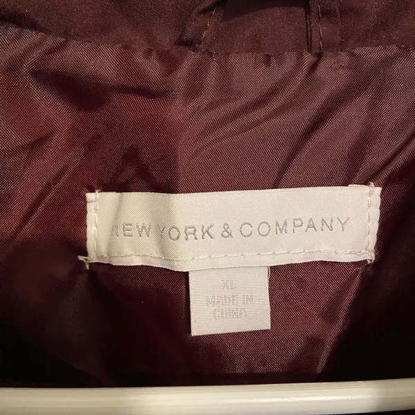 New York‎ & Company women’s deep purple light padding puffer zip vest pockets XL - Image 3