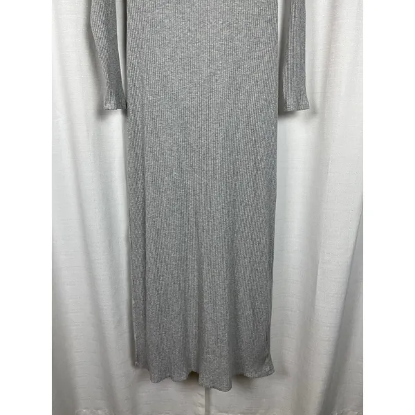 Aerie Gray Ribbed Knit Maxi Dress Sz.L - Image 13