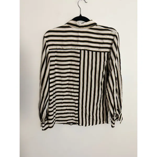 Maeve Anthropologie Silky Striped Buttondown size MP - Image 8