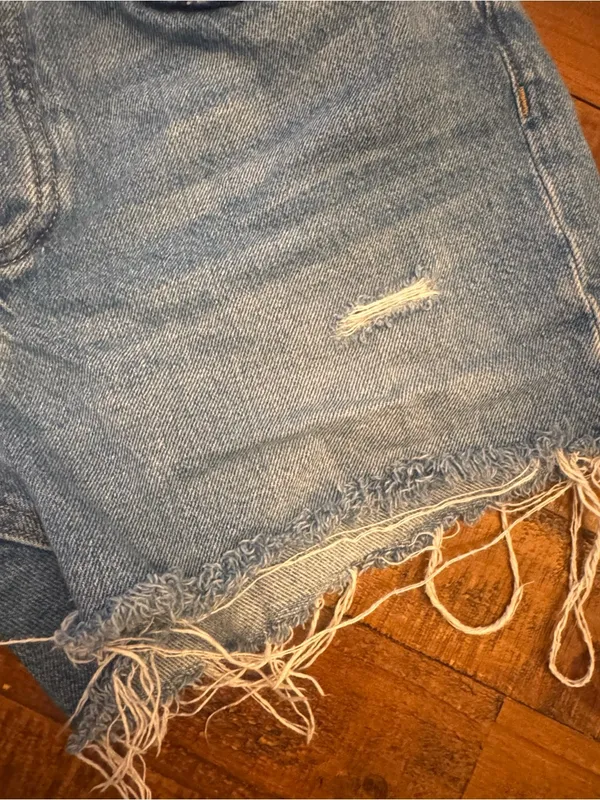 RAG & BONE Dre Low‎ Rise Distressed Denim Shorts - Image 3