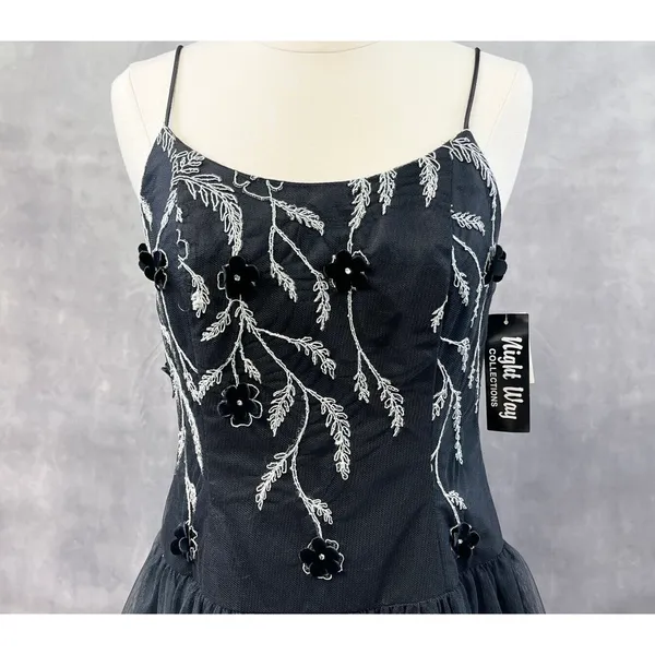 Night Way Collections Gown Dress Womens 6 Whimsigoth‎ Fairy Grunge Coquette Gala - Image 3