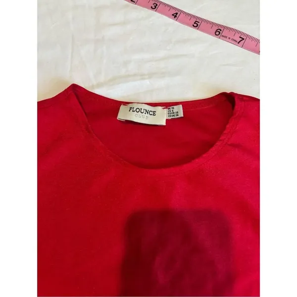 Flounce Club Sleeveless Red Tank Top | Size 6 - Image 4