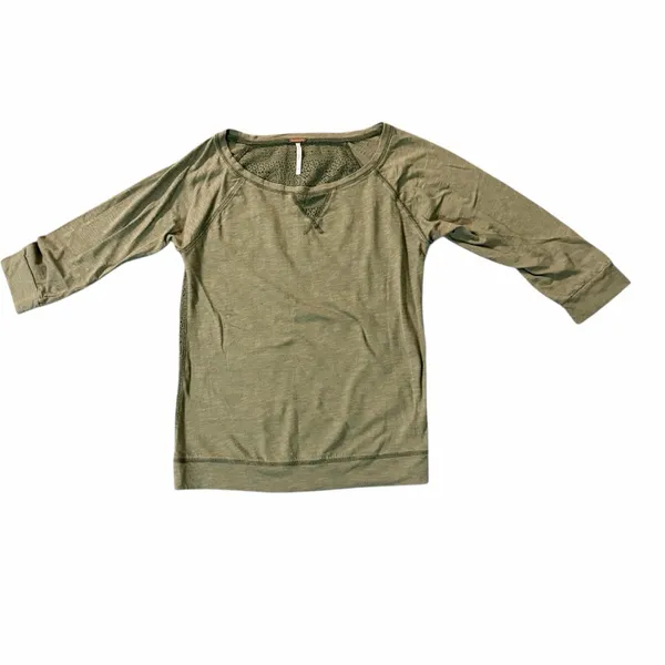 Poof! Sage Long Sleeve Women's Top Sz S - Image 2