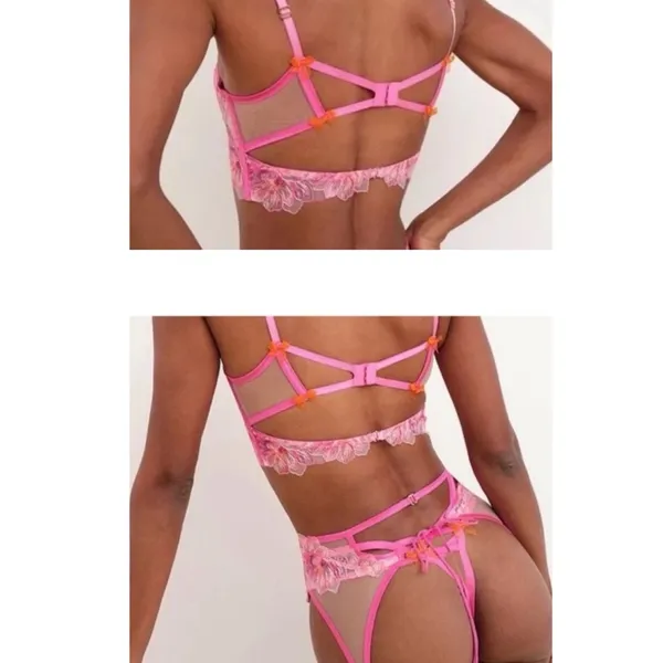 For‎ Love & Lemons Electric Embroidery Underwire Bra XS $135 - Image 3